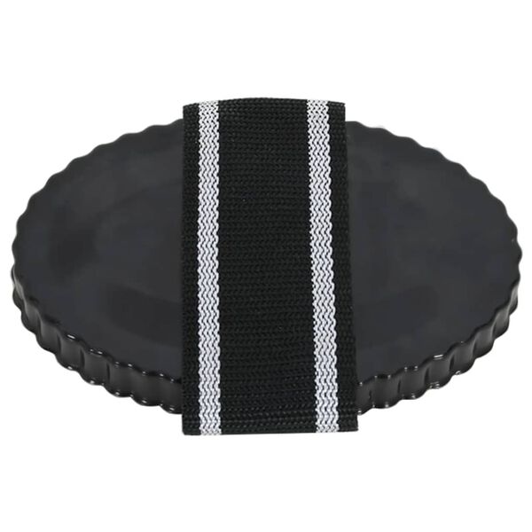 vidaXL Curry Comb Black Steel 6.3 x 4.1 x 0.8 in Durable Curry Comb