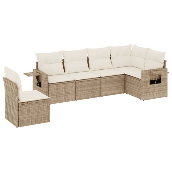 vidaXL Garden Sofa Set Beige, Cream