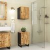 vidaXL Bathroom Cabinet Black, Natural Wood