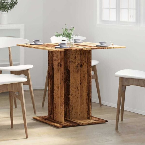 vidaXL Dining Table Old wood Engineered wood Standard Simple