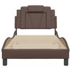 vidaXL Bed Frame "Viana" without Mattress Brown 35.4"x74.8" Faux Leather