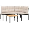 vidaXL Bench Set Black, Brown, Taupe