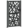vidaXL Garden Gate Black 39.4x68.9" Steel Light Design