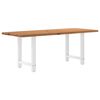 vidaXL Dining Table Light brown and white