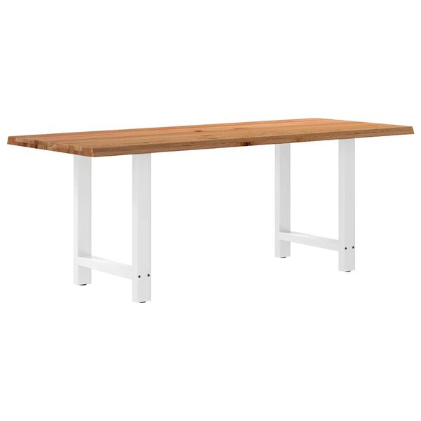 vidaXL Dining Table Light brown and white