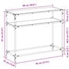 vidaXL Console Table Black Tempered Glass, Stainless Steel Medium Simple