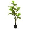 vidaXL Artificial Ficus Tree Green PEVA Medium Decorative Inlays