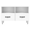 vidaXL TV Cabinet White Engineered Wood and Iron Medium TV Cabinet