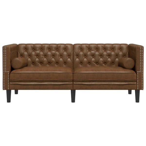 vidaXL Chesterfield Sofa Brown