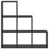vidaXL Room Divider Bookcase Black Oak 38.98 x 11.42 x 38.98 in