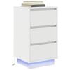 vidaXL Nightstand White Engineered wood 14.9 x 13.4 x 25.6 in Nightstand
