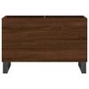 vidaXL Record Cabinet Brown oak Engineered wood, iron Small