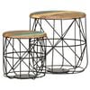 vidaXL Coffee Table Set of 2 Multicolor, Black