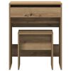 vidaXL Dressing Table with Drawer artisan oak 23.6" x 15.7" x 29.5