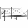 vidaXL Daybed With Trundle Black Steel 42.1 x 79.9 in