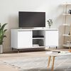 vidaXL TV Cabinet White Engineered wood, iron Medium TV Cabinet
