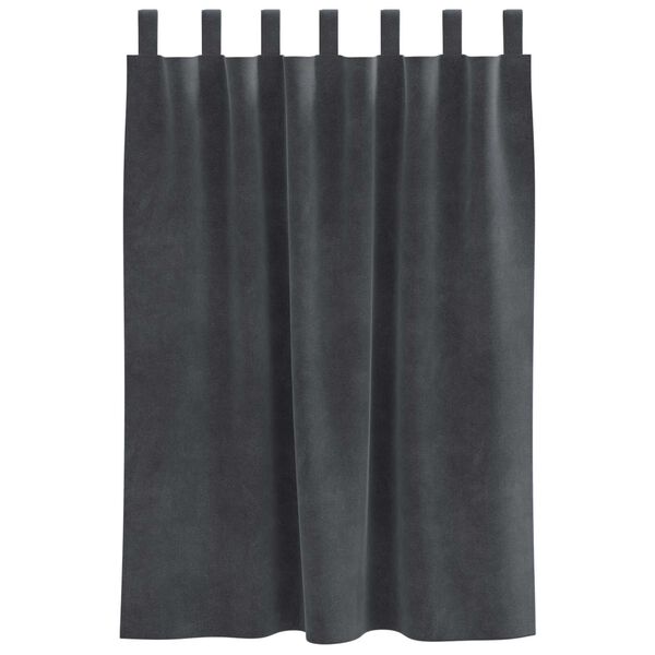 vidaXL Curtains 2 pcs Light grey 55.12 x 55.12 in Velvet