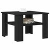 vidaXL Coffee Table Black Oak 23.62 x 23.62 x 16.54 in Engineered Wood