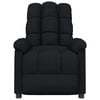 vidaXL Recliner Chair Black Fabric (100% polyester), Plywood, Iron Medium