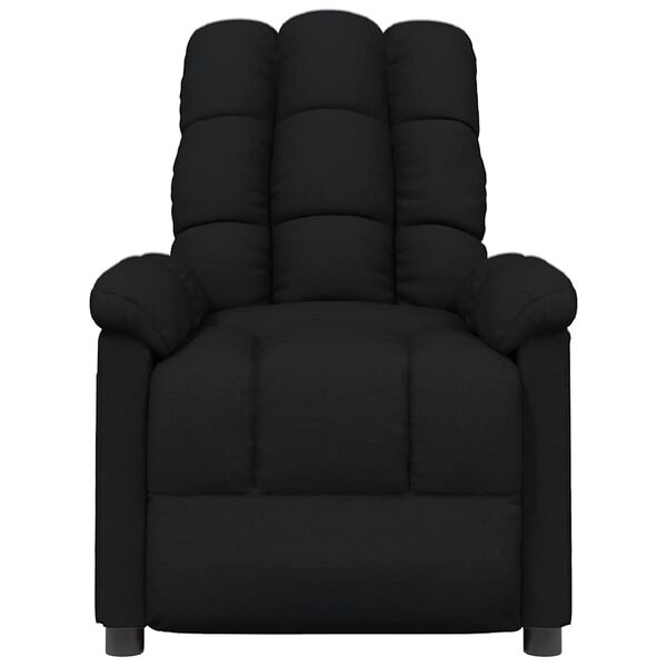 vidaXL Recliner Chair Black Fabric (100% polyester), Plywood, Iron Medium