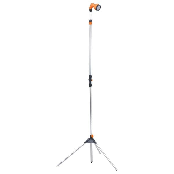 vidaXL Garden Shower Silver, Orange Aluminum, ABS