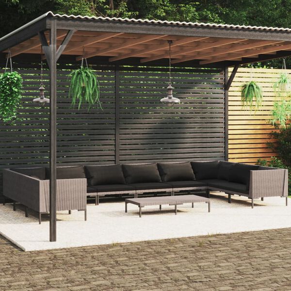 vidaXL Garden Lounge Set Dark Grey