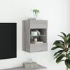vidaXL TV Wall Cabinet Grey Sonoma Engineered wood Compact Modern
