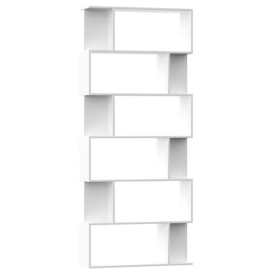 vidaXL Book Cabinet/Room Divider White 31.5"x9.4"x75.6" Engineered Wood