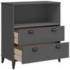 vidaXL Bookshelf Anthracite Grey Engineered Wood 31.5 x 15.7 x 35.4 in
