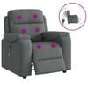 vidaXL Massage Recliner Chair Dark Gray