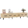 vidaXL TV Cabinet Sonoma oak Engineered wood, iron 59.1 x 13.6 x 11.8 in