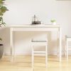 vidaXL Dining Table White Solid pine wood Compact Minimalistic