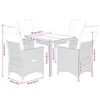 vidaXL Garden Dining Set Black, Cream White