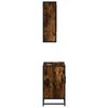 vidaXL Bathroom Furniture Set Smoked Oak Engineered Wood, Metal Medium