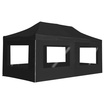 vidaXL Professional Folding Party Tent with Walls Aluminium 236.2"x118.1" Anthracite