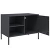 vidaXL TV Cabinet Set of 2 Anthracite Steel Standard TV Cabinet