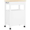 vidaXL Kitchen Trolley MONZA 23.6"x15.7"x34.8" Solid Wood Pine