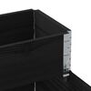 vidaXL Raised Bed Black Solid pine wood 47.2 x 31.5 x 23.8 in Stackable