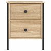 vidaXL Bedside Cabinet Set of 2 Sonoma oak Engineered wood, Iron Medium