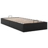 vidaXL Ottoman Bed Frame Black Faux leather, metal, plywood, engineered wood