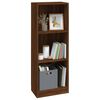 vidaXL Book Cabinet Brown Oak Engineered Wood 42.9 in x 15.7 in x 9.4 in