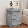 vidaXL Bedside Cabinet Set of 2 Grey Sonoma Engineered wood Medium
