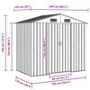 vidaXL Garden Shed Anthracite Galvanized steel 80.3 x 51.9 x 73.2 in