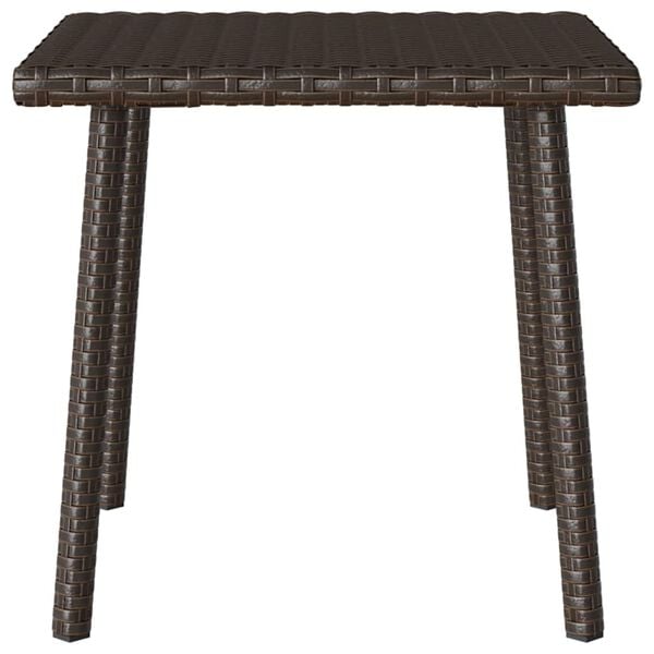 vidaXL Garden Coffee Table Brown Poly Rattan 15.7x15.7x14.6 in Durable
