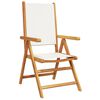 vidaXL Garden Chair Set of 2 Cream White