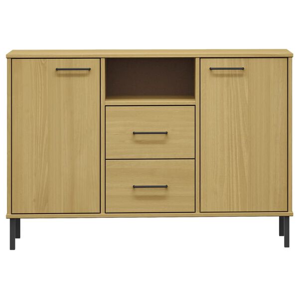 vidaXL Sideboard Brown Solid pine wood Medium Sideboard Rectangular