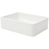 vidaXL Basin Rectangular Ceramic White 16.1"x11.8"x4.7"