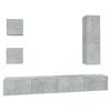 vidaXL TV Cabinet Set Set of 5 Concrete Grey Engineered Wood