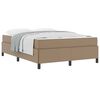 vidaXL Bed Frame with Mattress Cappuccino 55.12 x 74.80 in Fabric