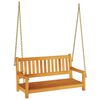 vidaXL Garden Swing Bench Brown 119 x 35 x 47cm Solid Acacia wood